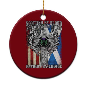 Scottish American Ceramic Ornament Scottish By Blood American By Birth Patriot By Choice TS11 1pc Red Print Your Wear