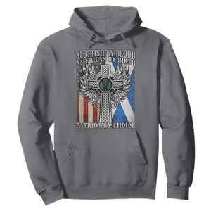 Scottish American Hoodie Scottish By Blood American By Birth Patriot By Choice TS11 Charcoal Print Your Wear