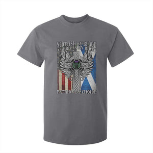Scottish American T Shirt For Kid Scottish By Blood American By Birth Patriot By Choice TS11 Charcoal Print Your Wear