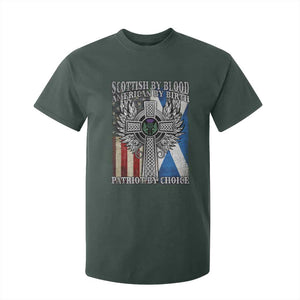 Scottish American T Shirt For Kid Scottish By Blood American By Birth Patriot By Choice TS11 Dark Forest Green Print Your Wear