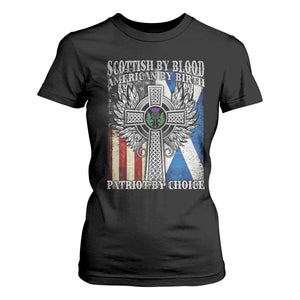 Scottish American T Shirt For Women Scottish By Blood American By Birth Patriot By Choice TS11 Black Print Your Wear