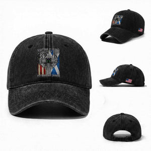 Scottish American Washed Cotton Baseball Cap Scottish By Blood American By Birth Patriot By Choice TS11 Washed Cap Universal Fit Black Print Your Wear