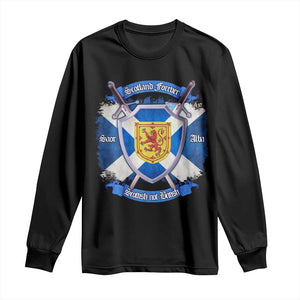 Scotland Forever Saor Alba Scottish Not British Long Sleeve Shirt Scottish Pride TS11 Black Print Your Wear