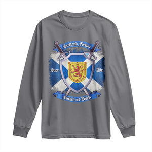 Scotland Forever Saor Alba Scottish Not British Long Sleeve Shirt Scottish Pride TS11 Charcoal Print Your Wear