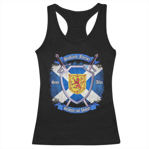 Scotland Forever Saor Alba Scottish Not British Racerback Tank Top Scottish Pride TS11 Black Print Your Wear