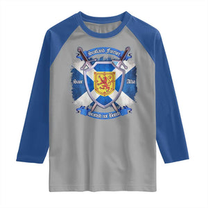 Scotland Forever Saor Alba Scottish Not British Raglan Shirt Scottish Pride TS11 Sport Gray Royal Print Your Wear
