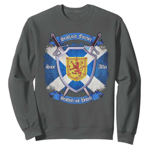 Scotland Forever Saor Alba Scottish Not British Sweatshirt Scottish Pride TS11 Dark Heather Print Your Wear