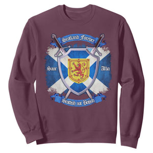 Scotland Forever Saor Alba Scottish Not British Sweatshirt Scottish Pride TS11 Maroon Print Your Wear
