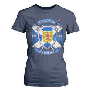 Scotland Forever Saor Alba Scottish Not British T Shirt For Women Scottish Pride TS11 Navy Print Your Wear