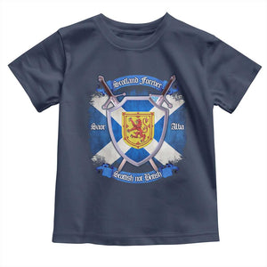 Scotland Forever Saor Alba Scottish Not British Toddler T Shirt Scottish Pride TS11 Navy Print Your Wear