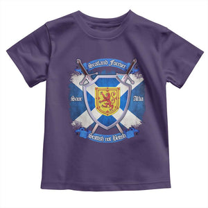 Scotland Forever Saor Alba Scottish Not British Toddler T Shirt Scottish Pride TS11 Purple Print Your Wear