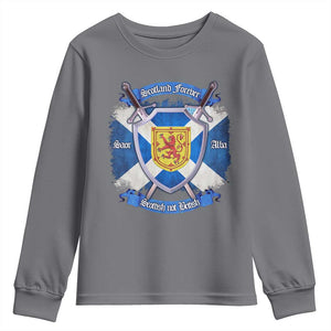 Scotland Forever Saor Alba Scottish Not British Youth Sweatshirt Scottish Pride TS11 Charcoal Print Your Wear