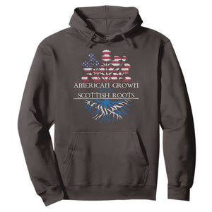 American Grown With Scottish Roots Hoodie Scottish American Heritage Thistle Flower TS11 Dark Chocolate Print Your Wear