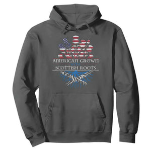 American Grown With Scottish Roots Hoodie Scottish American Heritage Thistle Flower TS11 Dark Heather Print Your Wear