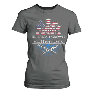 American Grown With Scottish Roots T Shirt For Women Scottish American Heritage Thistle Flower TS11 Dark Heather Print Your Wear