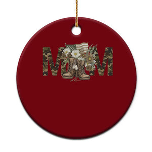Military Army Mom Floral Combat Shoes Ceramic Ornament TS11 1pc Red Print Your Wear