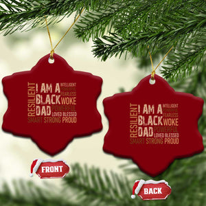Funny I Am A Black Dad Ceramic Ornament Black History Month Fathers Day TS11 Print Your Wear