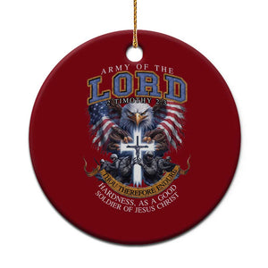 Christian Soldier Ceramic Ornament Army Of The Lord Thou Therefore Endure Hardness As A Good Soldier TS11 1pc Red Print Your Wear