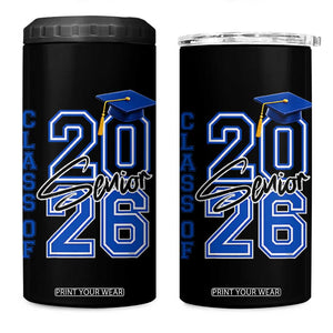 Class of 2026 Senior 4 in 1 Can Cooler Tumbler School Graduation 26 TS11 One Size: 16 oz Black Print Your Wear