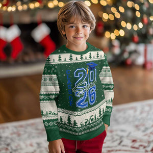 Class of 2026 Senior Ugly Christmas Sweater School Graduation 26 TS11 Forest Green Beige Print Your Wear