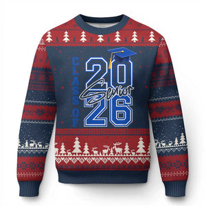 Class of 2026 Senior Ugly Christmas Sweater School Graduation 26 TS11 Navy Red Print Your Wear