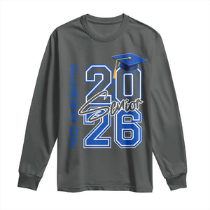 Class of 2026 Senior Long Sleeve Shirt School Graduation 26 TS11 Dark Heather Print Your Wear