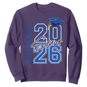 Class of 2026 Senior Sweatshirt School Graduation 26 TS11 Purple Print Your Wear