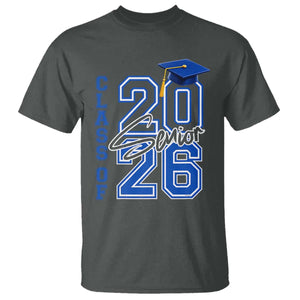 Class of 2026 Senior T Shirt School Graduation 26 TS11 Dark Heather Print Your Wear