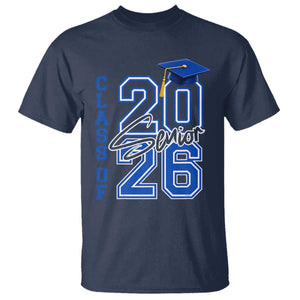 Class of 2026 Senior T Shirt School Graduation 26 TS11 Navy Print Your Wear