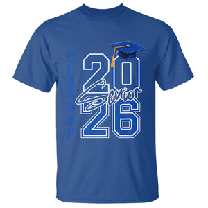 Class of 2026 Senior T Shirt School Graduation 26 TS11 Royal Blue Print Your Wear