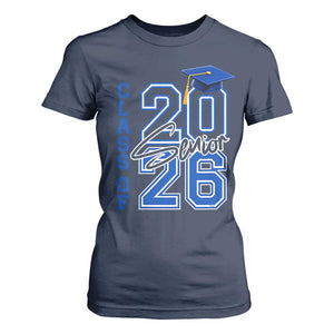 Class of 2026 Senior T Shirt For Women School Graduation 26 TS11 Navy Print Your Wear