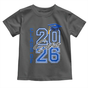 Class of 2026 Senior Toddler T Shirt School Graduation 26 TS11 Dark Heather Print Your Wear