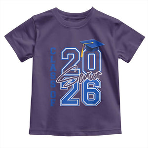 Class of 2026 Senior Toddler T Shirt School Graduation 26 TS11 Purple Print Your Wear