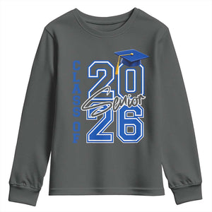 Class of 2026 Senior Youth Sweatshirt School Graduation 26 TS11 Dark Heather Print Your Wear