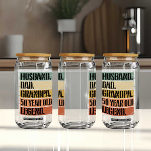 Husband Dad Grandpa 50 Year Old Legend Glass Can Funny 50th Birthday Fathers Day TS11 Print Your Wear