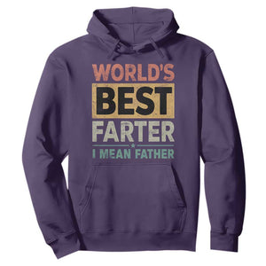 Worlds Best Farter I Mean Father Hoodie Funny Farted Dad Father's Day TS11 Purple Print Your Wear