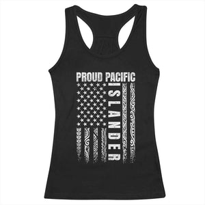 Proud Pacific Islander Racerback Tank Top AAPI Heritage Month Polynesian Tribal American Flag TS11 Black Print Your Wear