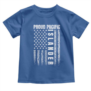 Proud Pacific Islander Toddler T Shirt AAPI Heritage Month Polynesian Tribal American Flag TS11 Royal Blue Print Your Wear