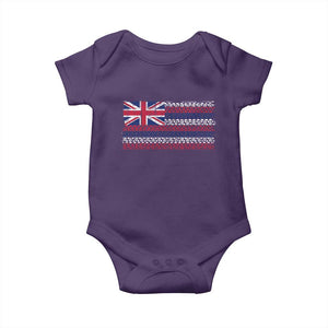 Hawaiian Tribal Flag State of Hawaii Baby Onesie TS11 Purple Print Your Wear