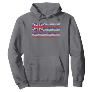 Hawaiian Tribal Flag State of Hawaii Hoodie TS11 Charcoal Print Your Wear