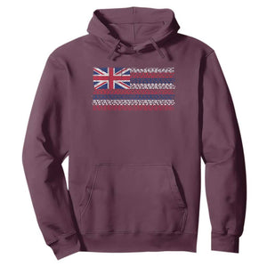Hawaiian Tribal Flag State of Hawaii Hoodie TS11 Maroon Print Your Wear