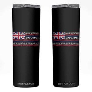 Hawaiian Tribal Flag State of Hawaii Skinny Tumbler TS11 Black Print Your Wear