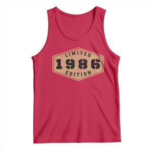 40th Birthday Tank Top 1986 Limited Edition Gifts For Turning 40 TS11 Red Print Your Wear