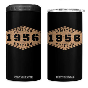 70th Birthday 4 in 1 Can Cooler Tumbler 1956 Limited Edition Gifts For Turning 70 TS11 One Size: 16 oz Black Print Your Wear