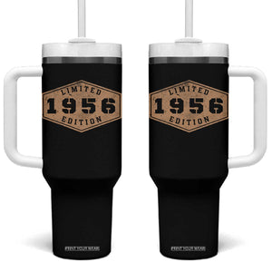 70th Birthday Tumbler With Handle 1956 Limited Edition Gifts For Turning 70 TS11 One Size: 40 oz Black Print Your Wear