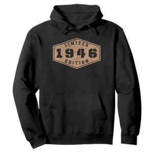 80th Birthday Hoodie 1946 Limited Edition Gifts For Turning 80 TS11 Black Print Your Wear