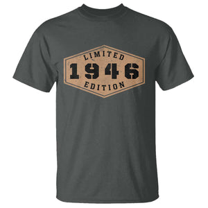 80th Birthday T Shirt 1946 Limited Edition Gifts For Turning 80 TS11 Dark Heather Print Your Wear