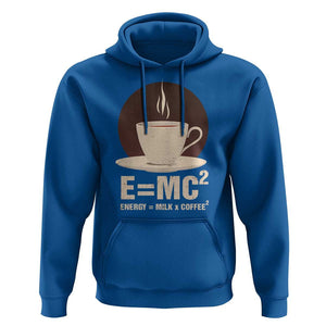 Funny Science Hoodie E=MC2 Energy Milk Coffee Formula TS11 Royal Blue Print Your Wear