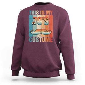70s Styles Sweatshirt This Is My 70's Costume 1970s Outfit Retro Vintage Disco TS11 Maroon Print Your Wear