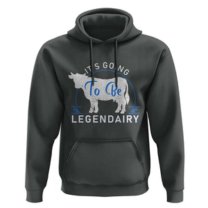 Funny Dairy Milk Hoodie It's Going To Be Legendairy Cow Joke Legendary TS11 Dark Heather Print Your Wear